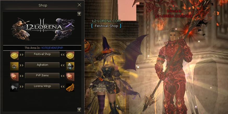 Vote / Event / PvP Shop